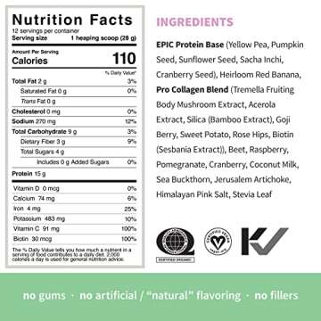 Sprout Living Epic Protein Bundle - Vanilla Lucuma & Pro Collagen (20g Organic Plant-Based Protein Powder, Vegan, Gluten Free, Superfoods) | 1lb, 12 Servings