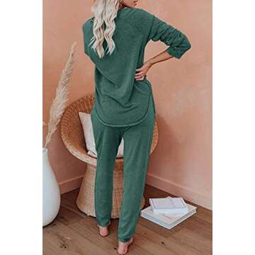 AUTOMET Womens 2 Piece Fall Lounge Pajama Set