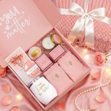 HEIPIZL Gifts for Women | Elegant Spa Gift Set with Blanket and Care Package