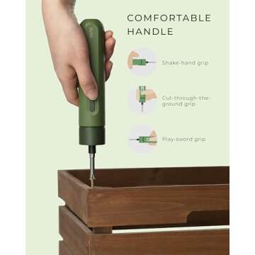 HOTO 3.6V Cordless Electric Screwdriver, 1500mAh, USB Rechargeable Battery, All-in-one Power Screwdriver, Manual-automatic Mode, 2 S2 Steel Long Bits, Ideal for Repairing Circuits/Electronics