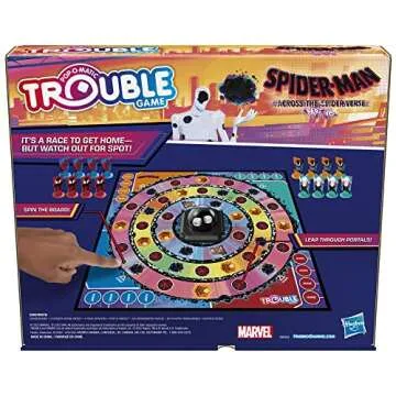 Hasbro Gaming Trouble: The Spider-Verse Edition for Marvel Fans, Ages 8+, Game for 2-4 Players, with...