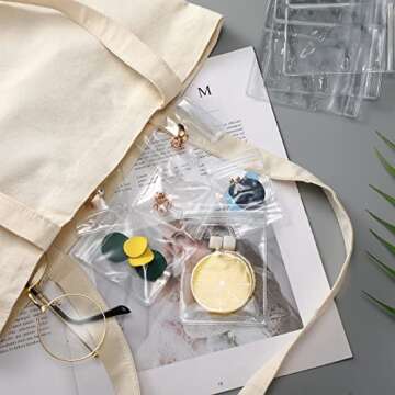 Outus 100 Clear PVC Jewelry Bags for Jewelry Storage