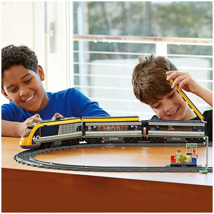 City Passenger RC Train Toy with Track Set for Kids