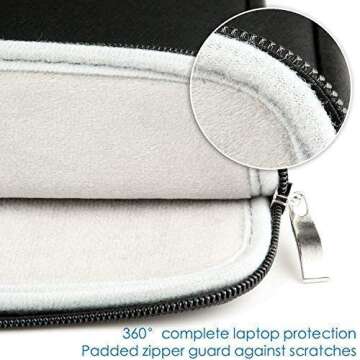 CCPK 13" PU Leather Laptop Sleeve for MacBook & Chromebooks