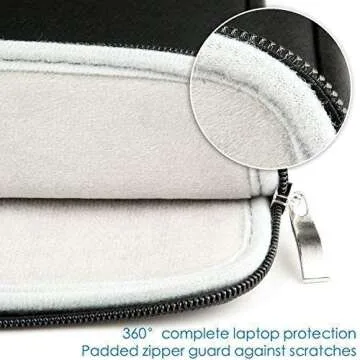 CCPK 13" PU Leather Laptop Sleeve for MacBook & Chromebooks