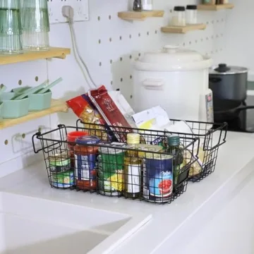 XL Large Stackable Wire Baskets for Home Organization
