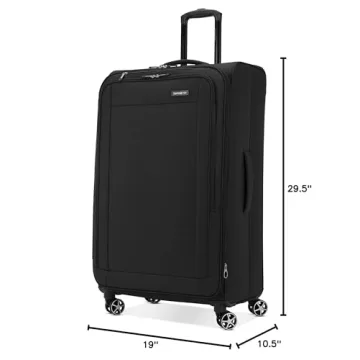 Samsonite Saire LTE Softside Expandable Luggage Black Large