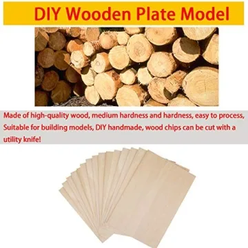 SIWUCHYE Basswood Sheets 15 Pack Craft Wood for DIY