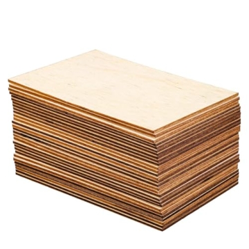 SIWUCHYE Basswood Sheets 15 Pack Craft Wood for DIY