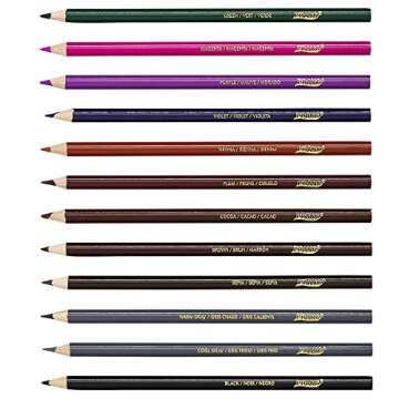 Prang 22480 Colored Woodcase Pencils, 3.3 mm, 50 Assorted Colors/Set