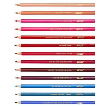 Prang 22480 Colored Woodcase Pencils, 3.3 mm, 50 Assorted Colors/Set