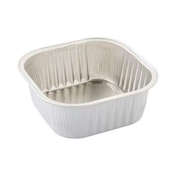 Restaurantware 10 Ounce Disposable Ramekins - Stylish White Aluminum Baking Cups