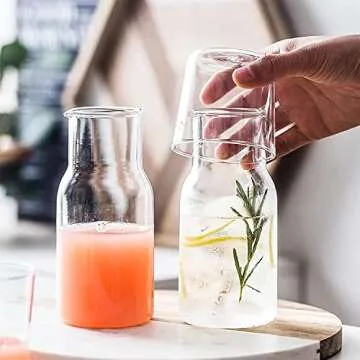 Stylish YOUEON Bedside Carafe & Glass Set for Hydration