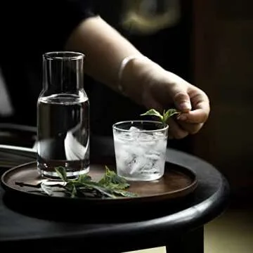 Stylish YOUEON Bedside Carafe & Glass Set for Hydration