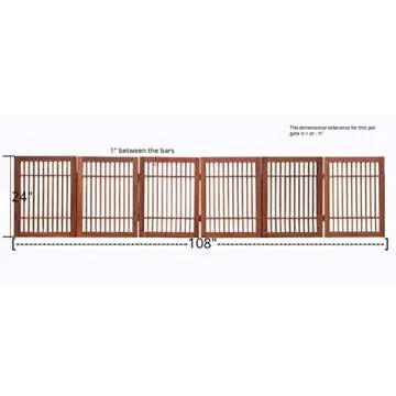 Stylish Wooden Pet Dog Gate for Indoor Outdoor Use