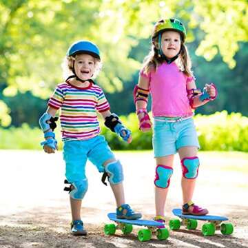 High Bounce Skateboard 22-inch Complete - Retro Mini Cruiser for Kids Boys Girls, ABEC 7 Bearings and PU Wheels