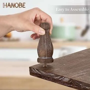Hanobe Wooden Riser Decorative Farmhouse Display Tray