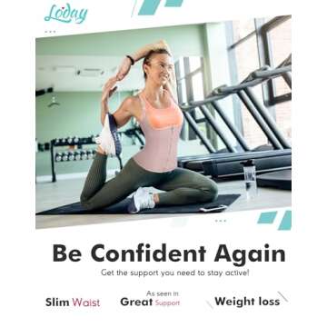 LODAY Waist Trainer Corset for Weight Loss Tummy Control Sport Workout Body Shaper (M, Beige (vest-adjustable straps))