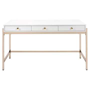 Modern Acme Ottey Writing Desk with Stylish 3 Drawers