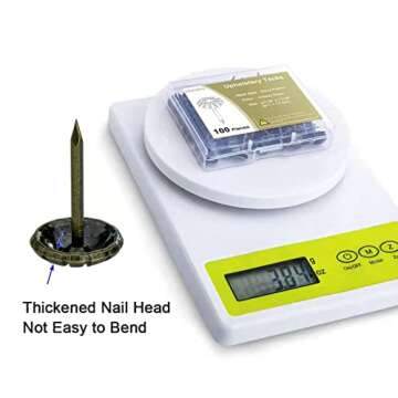 Homdire Upholstery Tacks for Decorative, Furniture Tacks Nails for Upholstery Decorative, 7/16 Inch Upholstery Nails for Furniture DIY Decorative, Daisy Upholstery Tacks Antique Brass,100PCS