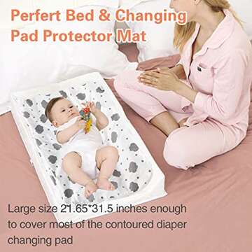 Baby Diaper Changing Pad 21 x 31 Waterproof Liners 2Pack