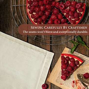 Cheese Cloths, 3PCS Precut 20x20 Inch, Grade 100 Hemmed Cheesecloth for Straining Cooking, Fine Mesh Cloth Strainer Reusable, 100% Unbleached Cotton Muslin Cloth for Juicing Baking Cheese Making