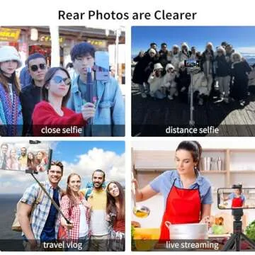 King Ma 1080P iPhone Mini Monitors Sync Rear Camera Selfie Screen for iPhone Vlog Selfie Monitor Screen with Magnetic Clip & Bluetooth Remote for Vlog Live Stream TikTok(Not Supporting 4K Recording)