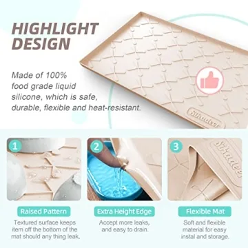 Durable SIKADEER Under Sink Mat for Kitchen and Bathroom