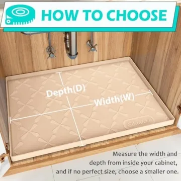Durable SIKADEER Under Sink Mat for Kitchen and Bathroom