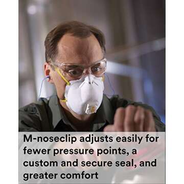 3M Particulate Respirator 8511, Pack of 10, N95, NIOSH APPROVED, Cool Flow Exhalation Valve, Disposable, Braided Comfort Strap, M Noseclip, Personal Protective Equipment