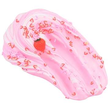 Keemanman Strawberry Butter Slime, Scented DIY Slime Supplies Kit for Girls and Boys, Stress Relief Toy for Kids Education, Party Favor, Gift and Birthday (7oz)