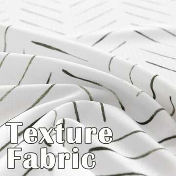 jinchan Elegant Black and White Waterproof Shower Curtain