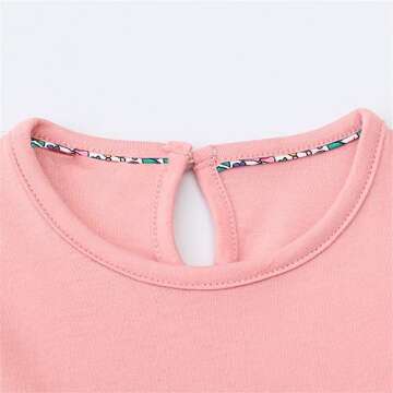 HOMAGIC2WE Toddler Girl Casual Dress Kids Long Sleeve Fall Tunic Jersey Shirt Foral Cotton Dresses 4T