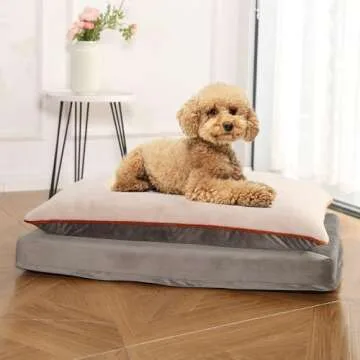 Orthopedic Couch Style Dog Bed - Amazon Basics - Grey