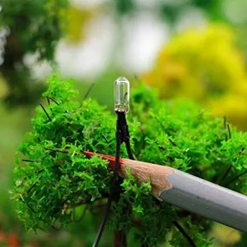 GPW02W 50PCS Clear 3mm 1.5V 100mA Miniature Pre-Wired Grain of Wheat Bulbs Warm White for Model Trai...