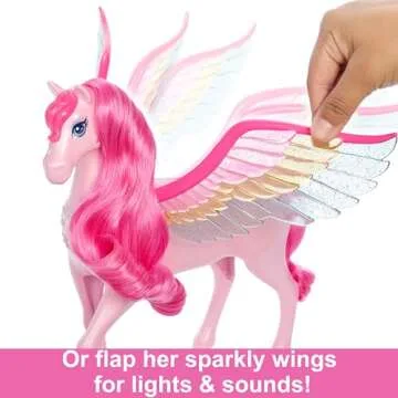 Barbie Pink Winged Pegasus Toy with Accessories for Kids