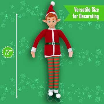Original 12" Christmas Elf Doll - Poseable & Fun