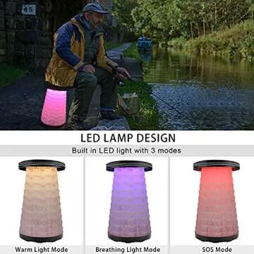 Portable Collapsible Stool with LED Light for 400lbs