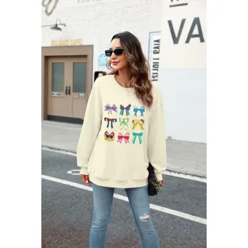 Stylish UNIQUEONE Bow Sweatshirt for Women Magic Kingdom Fun
