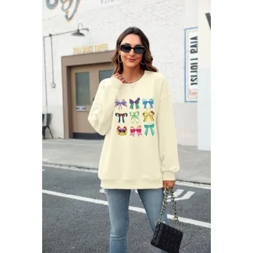 Stylish UNIQUEONE Bow Sweatshirt for Women Magic Kingdom Fun