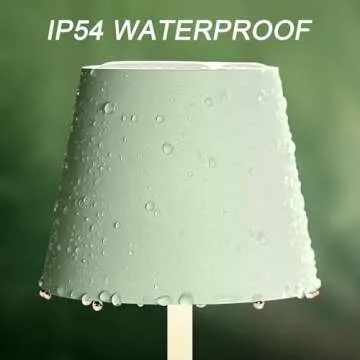 irotine Green Cordless Table Lamp for Modern Ambiance