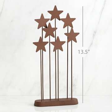 Willow Tree Nativity Starter Figures with The Three Wisemen Plus Metal Stars, 14-Piece Set