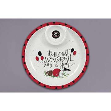 Magnolia Lane Georgia Bulldogs Melamine Chip and Dip Bowl