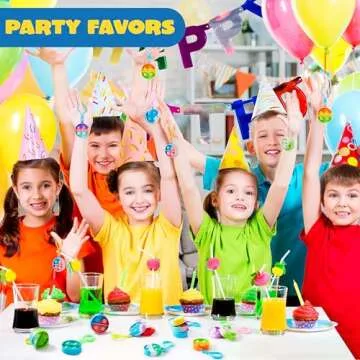 JOYIN Round Pop Fidget Keychain 30 Pack Pop Fidget Toys Bulk Party Favors for Kids 4-8,8-12 Years, Goodie Bag Stuffers Classroom Prizes Birthday Sensory Toys Gifts