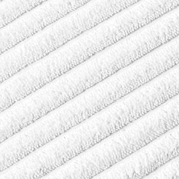 Fancy Homi Pack of 2 White Boho Decorative Throw Pillow Covers with Pom-poms, Soft Corduroy Solid Square Cushion Cases Set for Couch Living Room Bedroom Sofa Car (18x18 Inch/45x45 cm, Pure White)