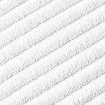 Fancy Homi Pack of 2 White Boho Decorative Throw Pillow Covers with Pom-poms, Soft Corduroy Solid Square Cushion Cases Set for Couch Living Room Bedroom Sofa Car (18x18 Inch/45x45 cm, Pure White)