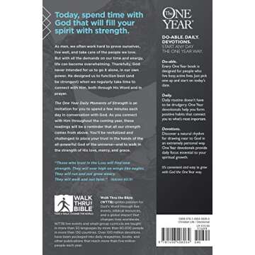 The One Year Daily Moments of Strength: Inspiration for Men