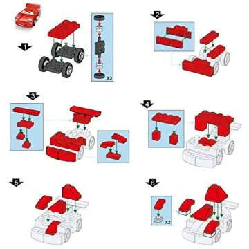 12 Pre-filled Easter Eggs with Building Block Cars for Kids