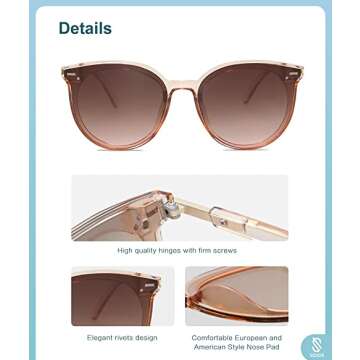 SOJOS Classic Plastic Inspired Sunglasses