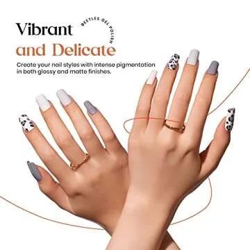 Beetles Gel Nail Polish Kit with U V Light, 6 Colors Nude Grey Yellow Gel Polish Nail Kit, Winter Gel Polish Nail Kit with Base & Top Coat Soak Off DIY Manicure at Home Gifts for Women